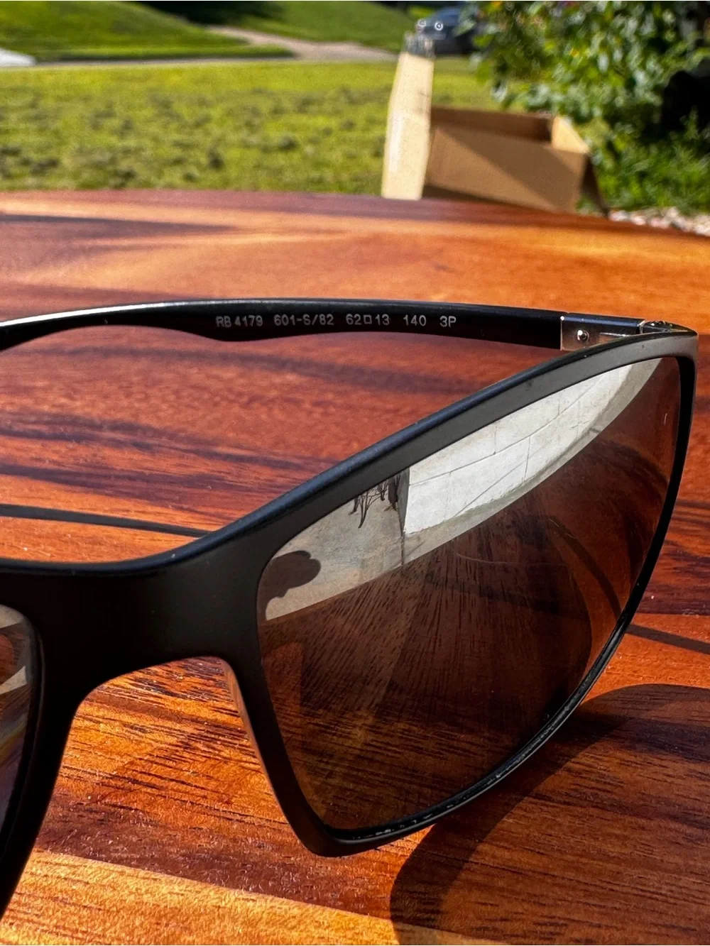 Ray-Ban RB4179 Liteforce Polarized Black frame/lens 62mm Wrap-around Sunglasses
